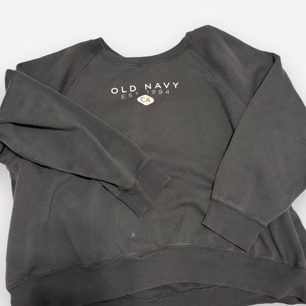 Old-navy Women's Grey and Black Sweatshirt